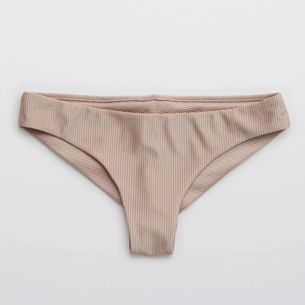 Aerie | Ribbed Shine Cheeky Bikini Bottom